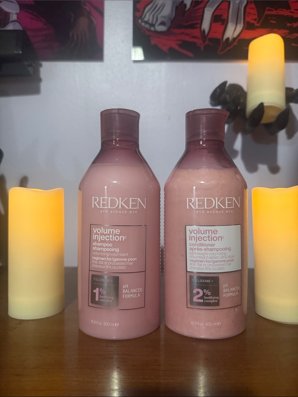 Redken Volume Injection Shampoo & Conditioner Set - Pink